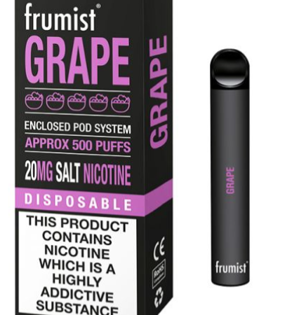 Frumist Disposable Vape Pod E-Cigarette Grape 20 mg