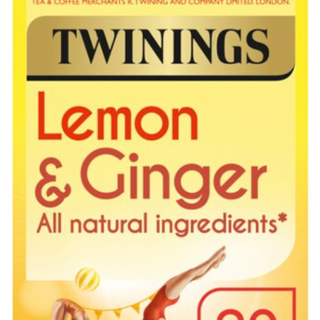 Twinings Lemon & Ginger 20 Teabags 30G