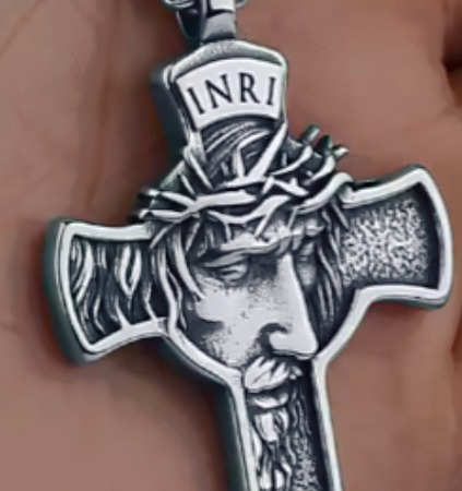 Jesus Face Cross Necklace