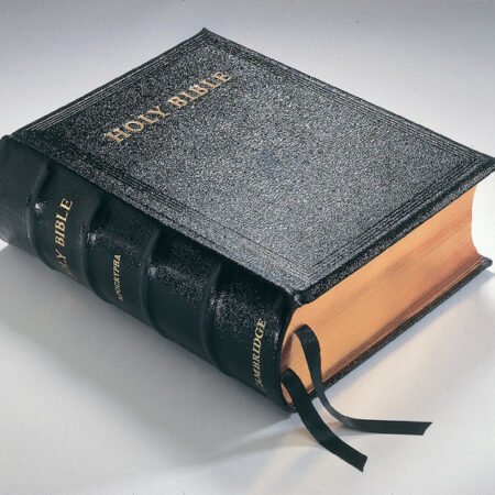 KJV Lectern Bible with Apocrypha, Black Goatskin Leather over Boards